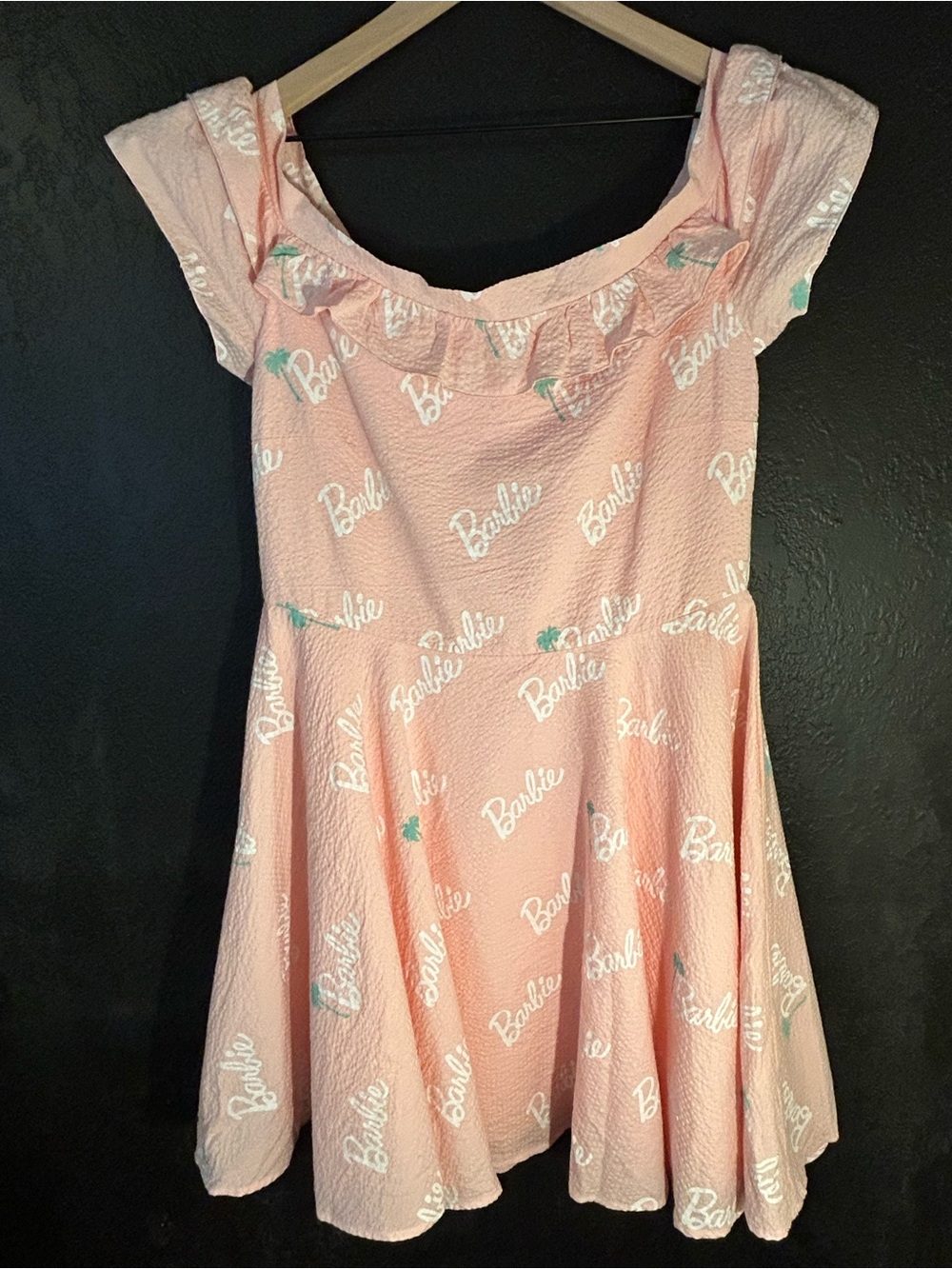 Stitch Shoppe by Loungefly Barbie Palm Tree Pink Dress Women's L Whimsical Girly